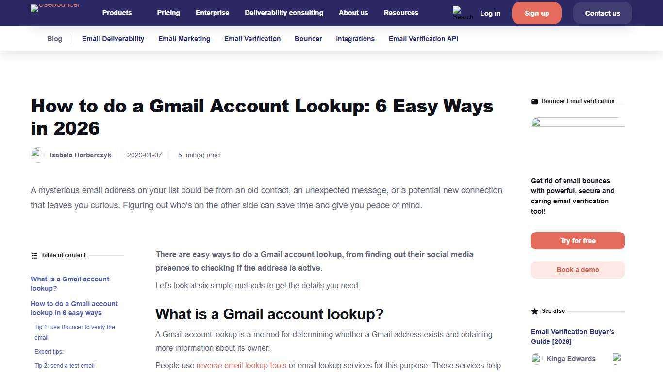 How to do a Gmail Account Lookup: 6 Easy Ways in 2026 - Usebouncer